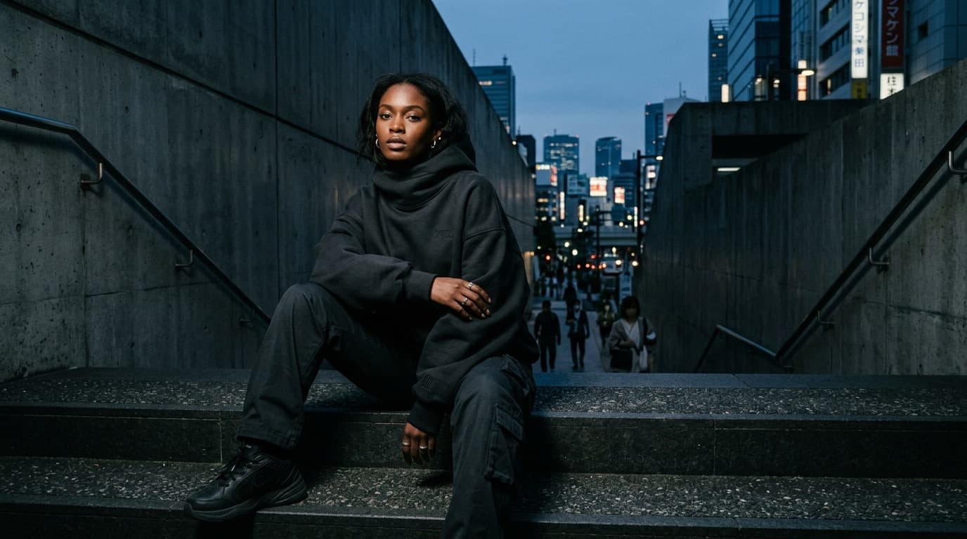 420GSM COWL HOODIE // TOKYO TWILIGHT